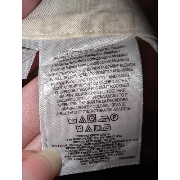 Brooks Brothers Mens Dress Shirt 18-34‎ Light Tan Regular Fit Non-Iron Classic - Picture 4 of 5